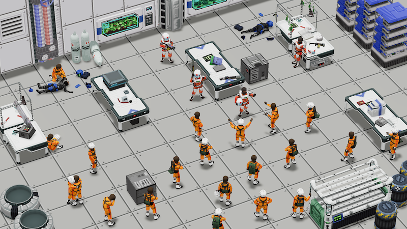 Mars Tactics rebellion showing faction conflict and worker uprising